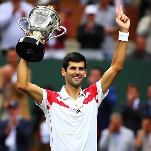 Novak Djokovic alza il trofeo degli Australian Open