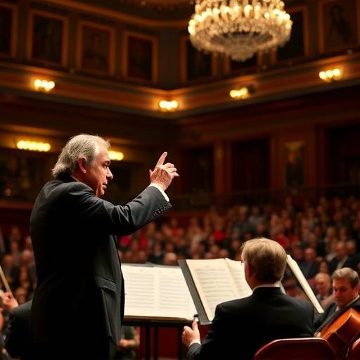 Riccardo Muti dirige l'orchestra al Teatro alla Scala di Milano